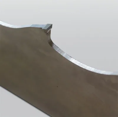 Cementált keményfém fűrészszalag részletfotó 3