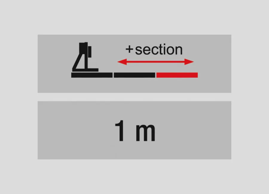 Hosszabbító szakasz 1m